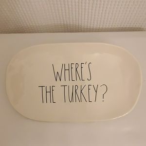 RAE DUNN "Where's The Turkey? Server Plate
